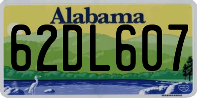 AL license plate 62DL607