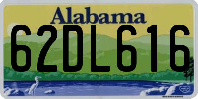 AL license plate 62DL616