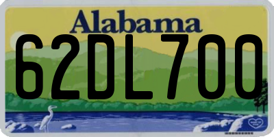 AL license plate 62DL700