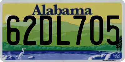 AL license plate 62DL705