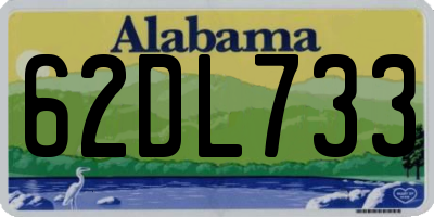 AL license plate 62DL733