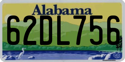 AL license plate 62DL756