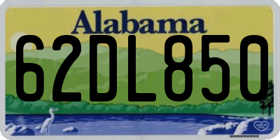 AL license plate 62DL850