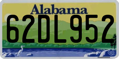 AL license plate 62DL952