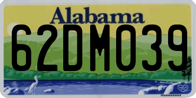 AL license plate 62DM039