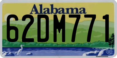 AL license plate 62DM771
