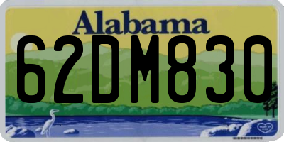 AL license plate 62DM830