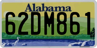AL license plate 62DM861