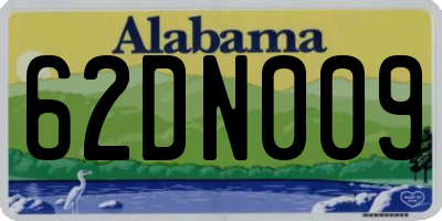AL license plate 62DN009