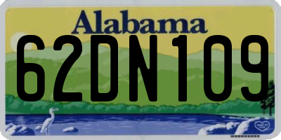 AL license plate 62DN109