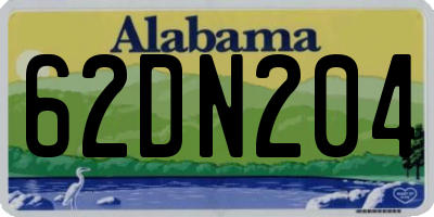 AL license plate 62DN204