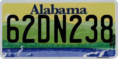 AL license plate 62DN238