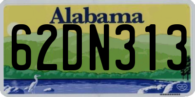 AL license plate 62DN313