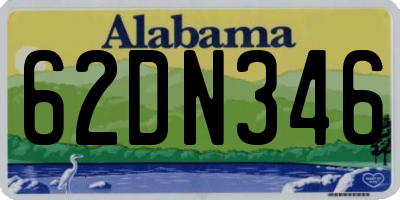 AL license plate 62DN346