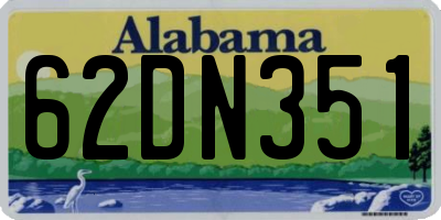 AL license plate 62DN351