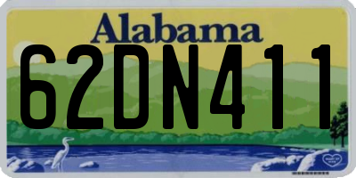 AL license plate 62DN411