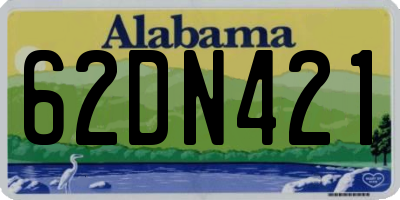 AL license plate 62DN421