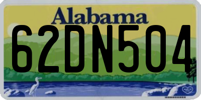 AL license plate 62DN504