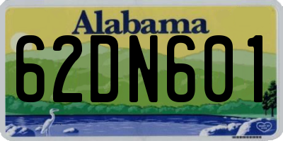 AL license plate 62DN601