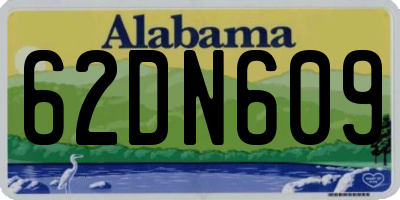 AL license plate 62DN609