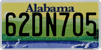 AL license plate 62DN705