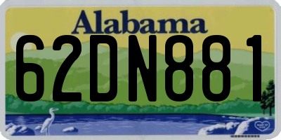 AL license plate 62DN881