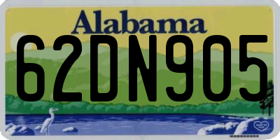 AL license plate 62DN905