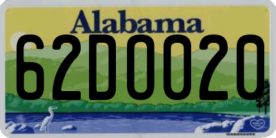 AL license plate 62DO020