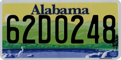 AL license plate 62DO248