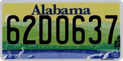 AL license plate 62DO637