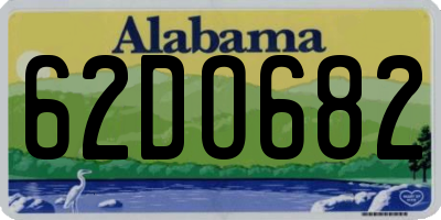 AL license plate 62DO682
