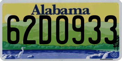AL license plate 62DO933