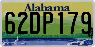 AL license plate 62DP179