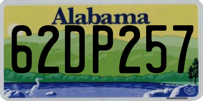 AL license plate 62DP257