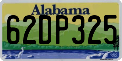 AL license plate 62DP325