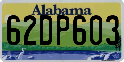 AL license plate 62DP603