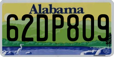 AL license plate 62DP809