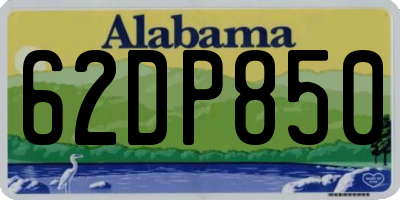 AL license plate 62DP850