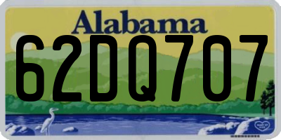 AL license plate 62DQ707