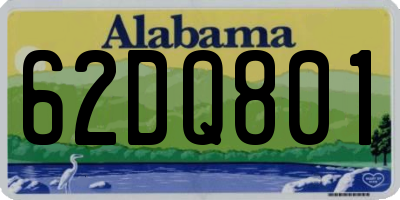 AL license plate 62DQ801