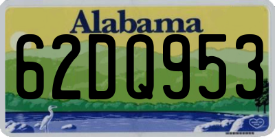 AL license plate 62DQ953