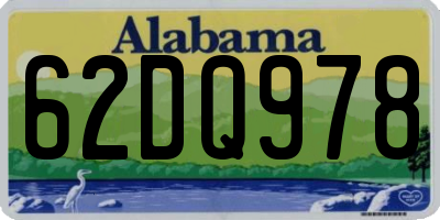 AL license plate 62DQ978