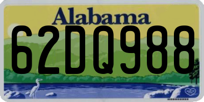 AL license plate 62DQ988