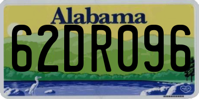 AL license plate 62DR096
