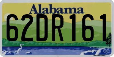 AL license plate 62DR161