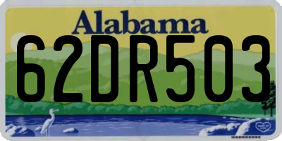 AL license plate 62DR503