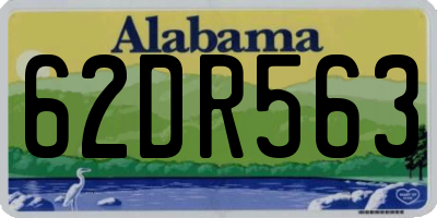 AL license plate 62DR563
