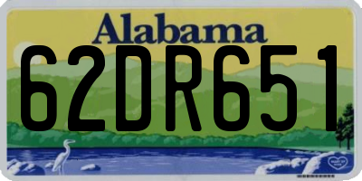 AL license plate 62DR651