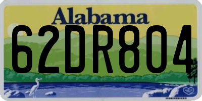 AL license plate 62DR804
