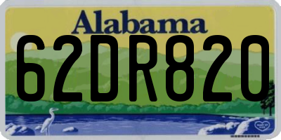 AL license plate 62DR820